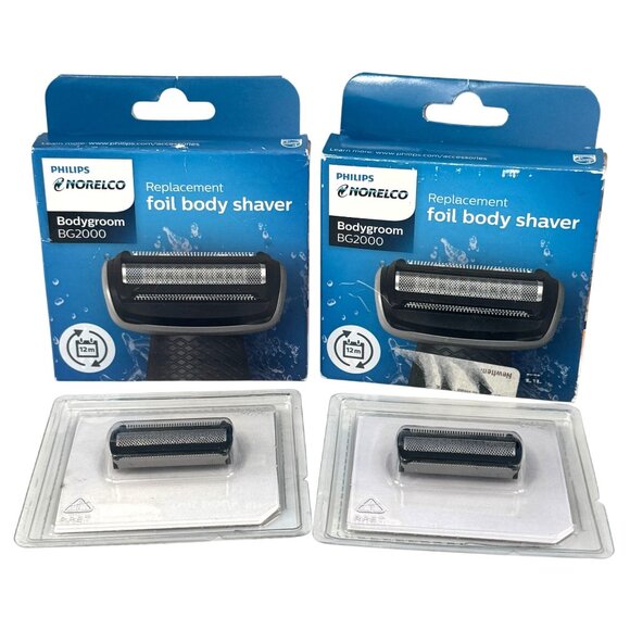 Philips Norelco Bodygroom Replacement Foil Shaver Heads BG2000 2-Pack - Picture 1 of 6